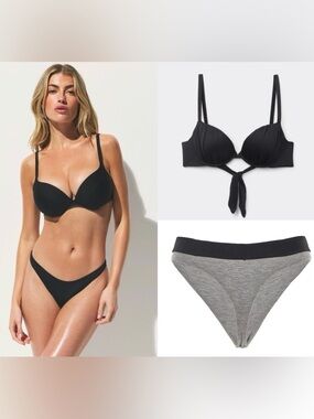 H&M Women’s halter neck Tie Bikini Set